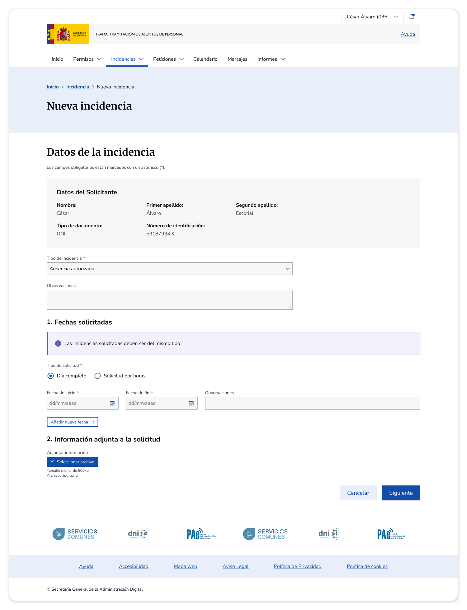 TRAMA / Nueva Incidencia-Desktop 